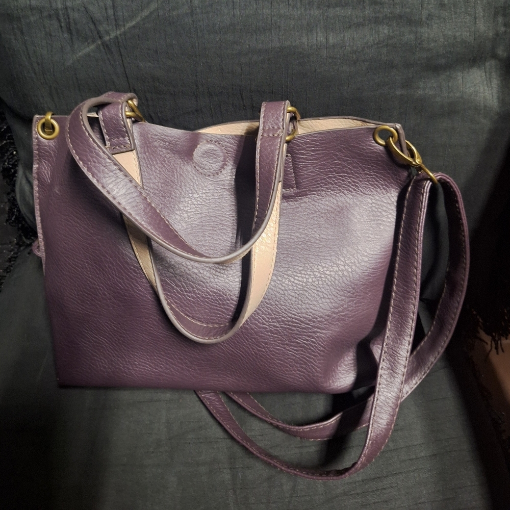 G.H. Bass & Co. Deep Purple Leather Tote